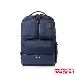 AT美國旅行者AMERICAN TOURISTER 筆電後背包/電腦包/雙肩包14吋Zork 2.0輕量減壓抗菌_黑/藍