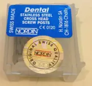 Dental Stainless Steel Screw Posts Cross Head M4 12 pieces Refill kit NORDIN