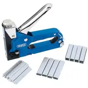 Draper Staple Gun Tacker Kit Durable Steel Body With PVC Soft Grip Handle 70411