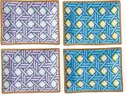 Jonathan Adler Basketweave Petite Tray Set