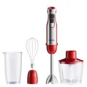 4-In-1 Hand Stick Blender, 1200W Stainless Steel - Immersion Mixer with Chopper