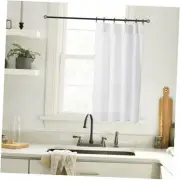 34 Inch Curtains Length,Sheer Short Curtains for 24"W x 34"L (Pack of 1) White