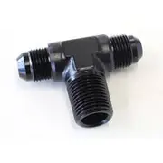 Aeroflow Tee with NPT On Side 1/2" to -8AN, AF825-08-08BLK