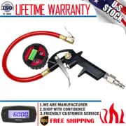 Digital Tire Inflator with Pressure Gauge 0-150 PSI Heavy Duty Air Chuck Lock-On