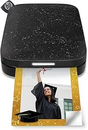 [HP] Sprocket Portable 2x3 Instant Photo Printer (Noir) Print Pictures on Zink Sticky-Backed Paper from Your iOS & Android Device.