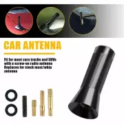 1.4" Carbon Fiber Car Am/Fm Auto Radio Short Antenna Stubby Screw Aluminum Black