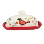 4X(Food Container Butter Plate with Lid Kitchen Tableware Cheese Dish6814