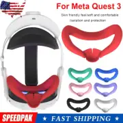 Silicone Face Cover Pad Washable VR Facial Interface Lightproof for Meta Quest 3