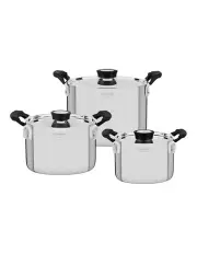 [Tramontina] Grano Cookware Set 3 Piece in Stainless Steel