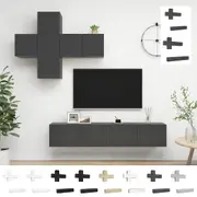 TV Cabinet Set 7 Piece Chipboard Hifi Media Unit Multi Colours/Sizes vidaXL