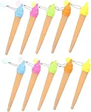 FUNOMOCYA Ink Pens Set Cream Shape 10 Adorable Cartoon Writing Pens Stationery for Boys and Girls Students