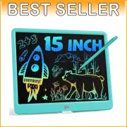 Portable 15" LCD Kids Drawing Tablet - Eco-Friendly Educational Gift in Blue