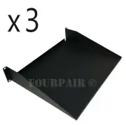 3 Pack Cantilever Data Server Keyboard Network 19" Rack Mount Shelf 2U 15" Deep