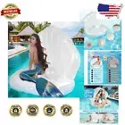 Giant 52" Inflatable Pool Float - Shell Chair with Pearl Balls for Parties