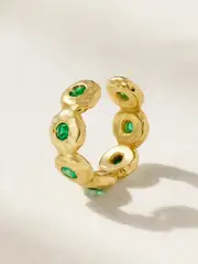 [Octavia Elizabeth] Octavia Elizabeth - + Net Sustain Nesting Gem 18-karat Recycled-gold Emerald Ear Cuff - One size One size Gold
