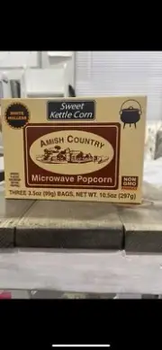 Amish Country Popcorn | Old Fashioned Microwave | Non-GMO 3 Pk 3.5 Oz