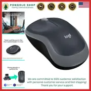 Swift Grey M185 Wireless Mouse with USB Mini Receiver & 1000 DPI Tracking