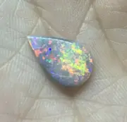 Natural Mintabie Opal Teardrop Shape Stone 1.5 Carats 14mm x 9mm Australia