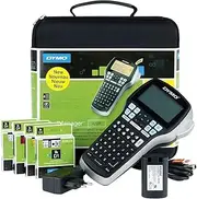 DYMO LabelManager 420P High Performance Rechargeable Portable Label Maker Kit | ABC Keyboard with 4 Rolls of D1 Labels & Carrying Case