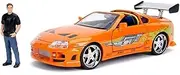 [Jada] Toys Fast and Furious - 1995 Toyota Supra 1:24 Scale Die-Cast Car with Brian Figure,Orange