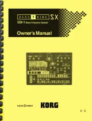 Korg Electribe ESX-1 OWNER'S MANUAL and SERVICE MANUAL
