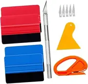 BRIGHTFUFU 1Set Tool Kit for Vinyl Film Installation Ergonomic Squeegee Precision Cutter for Window Tinting Car Wrapping Essential Car Accessories