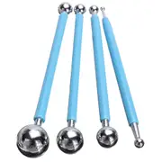 2Set 4Pcs Fondant Cake Pan Flower Decorating Clay Sugarcraft Ball Modelling Cutter DIY Tool