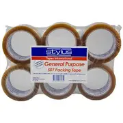 Stylus General Purpose Packing Tape Clear 6 Pack