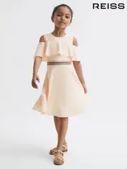 Reiss Pink Paulina 4-9 yrs Off-The-Shoulder Dress (D68950) | $110