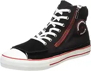 ROUGH & ROAD Motorcycle Shoes, Love Riding Sneakers, Black x Red