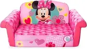 Marshmallow Furniture, Children's 2-in-1 Flip Open Foam Compressed Sofa, Minnie Mouse