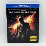 The Dark Knight Rises (Blu-ray/DVD, 2012, 3-Disc Set) w/ Slipcover, New Sealed