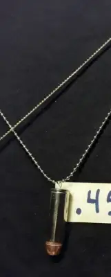 FIFTY (50) .45 Colt bullet necklaces ball + leather Great gift ideas!