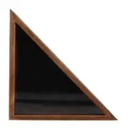 Flag Storage Box Folded Display Case Man Triangle Solid Wood Memorial