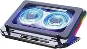 Laptop Cooler Angle Adjustable Notebook Gaming Stand Cooler with RGB Colorful Light Heat Dissipation Bracket 15-21'' Laptop Cooling Pad Laptop Cooler Stand