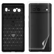 Durable Hydrogel Screen Protector Film Carbon Fiber TPU Case For Google Pixel 6