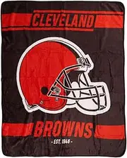 Northwest NFL Cleveland Browns Legion Sherpa Silk Touch Throw Blanket, Team Colors, 50" x 60"