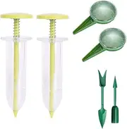 6Pcs Manual Handhold Seedlings Dibber and Widger Set,Mini Sowing Seed Dispenser Sower Set,Mini Sowing Seed Dispenser,Seed Sower Tool,Garden Seed Planter Tool Seed Planter Tool Hand (Yellow)