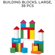 Wooden Building Blocks Stacking Toys Early Learning Homeschooling Kids Childrens