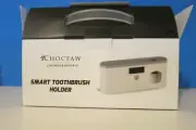Smart Toothbrush Organizer Dispenser Wall Mounted w UV Light Sterilizer NIB