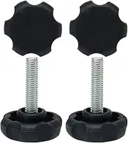 uxcell M6 x 25 x 30mm Hand Screw Leveling Feet Adjustable Leveler Floor Protector for Machine Furniture Table Desk Leg 4 Pack