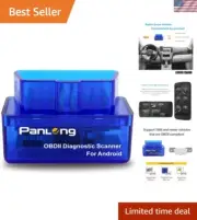 Compact Bluetooth OBDII Scanner for Android - Read/Erase Codes Easily on the Go