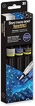 Spectrum Noir SPECN-SPA-TTO3 Sparkle Water-Based Fine Micro-Pigment Markers-Pack of 3-Includes Flexible Brush Nib-Tint & Tone 3 Piece