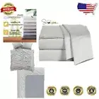 Luxurious 100% Supima Cotton King Sheet Set with Silk Sateen Weave - 4 Pieces