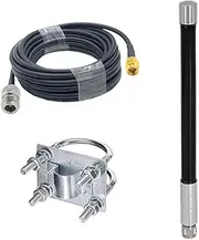 915MHz Lora Antenna 5.8dBi 3DFB Low Loss Cable for Meshtastic Nebra Bobcat 300 Cal-Chip RAK V2 Syncrobit SenseCAP M1 Helium HNT Miner Hotspot Gateway (Black, 35CM)