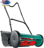 Manual Hand Push Lawn Mower | 38cm Cut Width, 25L Grass Box, Adjustable Height