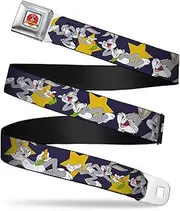 [Buckle-Down] Seatbelt Buckle Belt, Bugs Bunny Poses and Stars