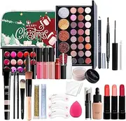 Make Up Starter Bundle - All-in-0ne Makeup Set Holiday | Portable Cosmetic Supplies | Waterproof Long Lasting Christmas Makeup Sets | Multifunctional Makeup Kit With Storage Box
