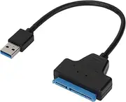 YUEHISY SATA to USB Cable, Compatible with Laptop/Tablet/HDTV Quick Access for 2.5" and 3.5" SATA SSD/HDD, USB 3.0 External Converter