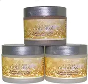 GLIMMER GODDESS Organic Whipped Shea Body Shimmers Travel Size (Bronze, Diamond & Gold Shimmer)